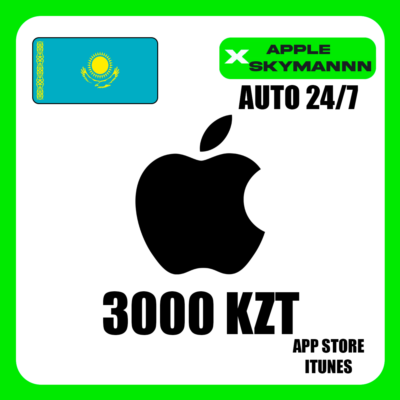 Apple iTunes 3000 KZT КАЗАХСТАН ПОДАРОЧНАЯ КАРТА 24/7