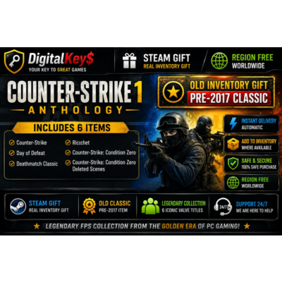 🌍 Counter-Strike 1 Anthology — ПК Steam Gift / 6 предметов