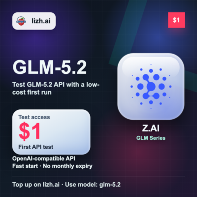 Z.AI GLM-5.3 API ключ $1 | Первый тест | 1M контекст | lizh.ai