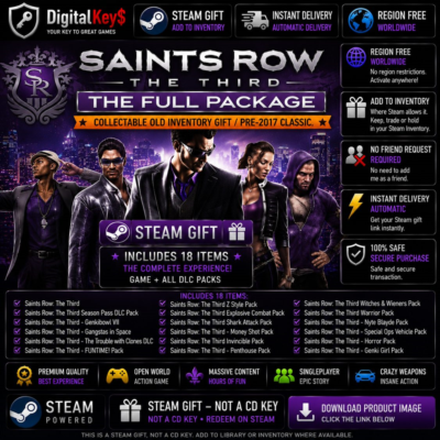 🌍 Saints Row: The Third - The Full Package — Steam Gift / Без региона / Worldwide