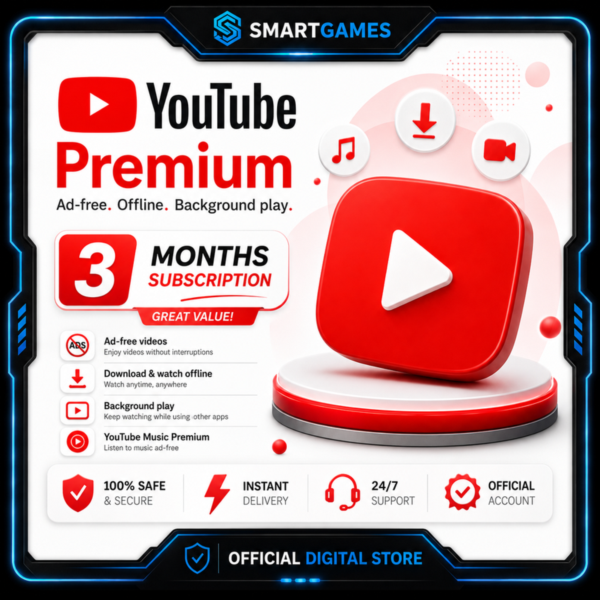 YouTube Premium — 3/12 месяцев | Индивидуальная подписка