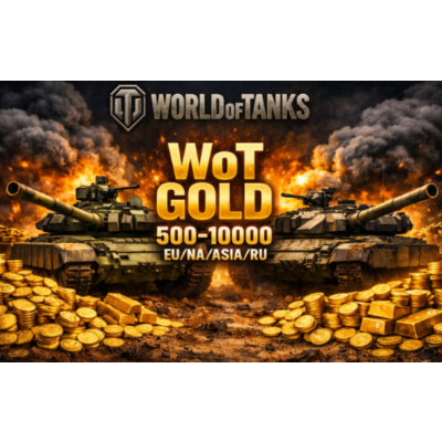 World of Tanks Золото WoT (PC) EU/NA/ASIA/RU серверы 500-15000 GOLD