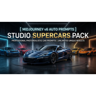 🔥Midjourney v6: Короткие Промпты [Auto] — Студийные Суперкары