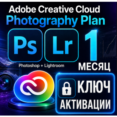 Adobe Creative Cloud Photography Plan – подписка 1 месяц | ключ активации Photoshop +