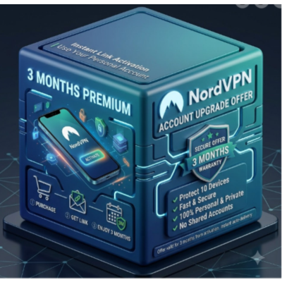 ⚡ Auto delivery  |NordVPN 3 Months Premium Subscription |activation link
