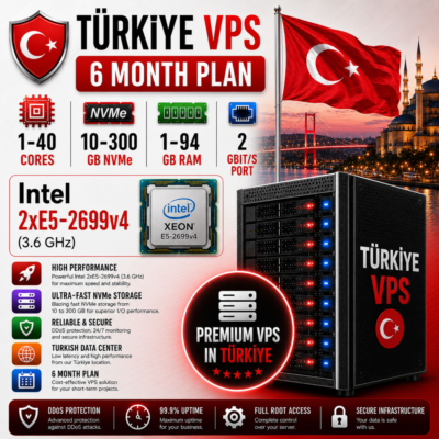 Турция VPS - 6 Месяцев | AMD EPYC 7713P | Быстрый NVMe | Порт 2 Гбит/с