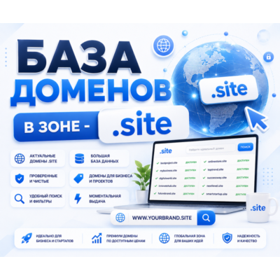 База доменов в зоне - site 2026  ( Август )