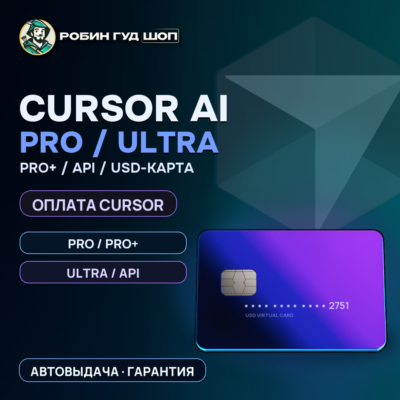 USD-КАРТА ДЛЯ ОПЛАТЫ CURSOR AI / CURSOR PRO / PRO+ / ULTRA / API · НЕ СГОРАЕТ