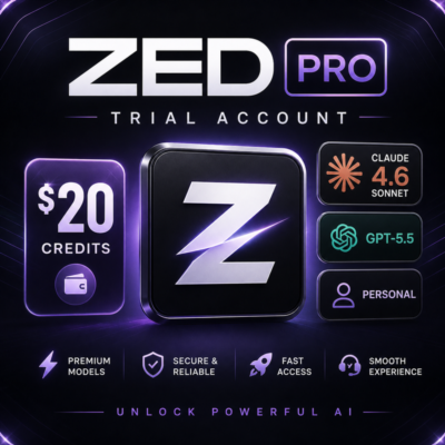 Аккаунт Zed.dev Pro Trial 14 дней| 20$ Credits | Claude 4.6 Sonnet + GPT-5.5 | Личный