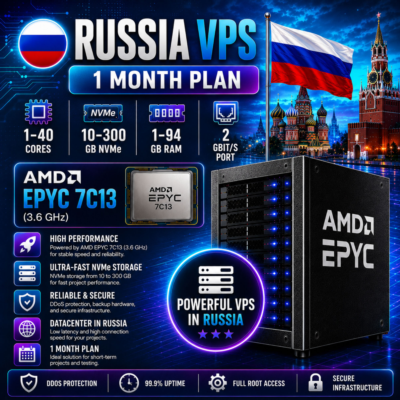 Россия VPS - 1 Месяц | AMD EPYC 7C13 | Быстрый NVMe | Порт 2 Гбит/с