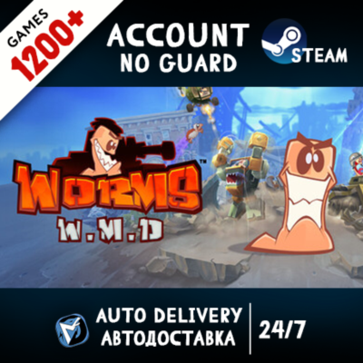 Worms W.M.D + 1200 ИГР STEAM АККАУНТ