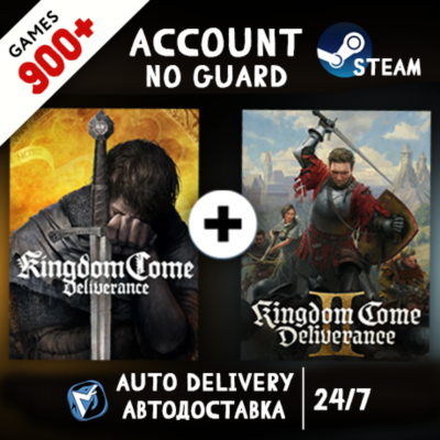 Kingdom Come Deliverance I + II + 900 ИГР STEAM АККАУНТ