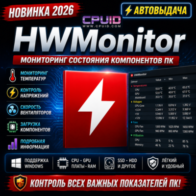 🌡️ HWMonitor 2026 | Мониторинг ПК | Автовыдача