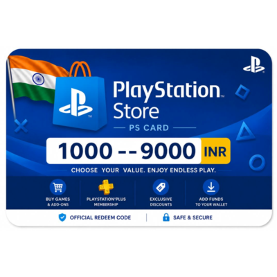 PlayStation (PSN) 1000–9000 INR (Рупии) Индия