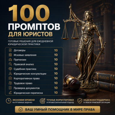 100 промптов ChatGPT для юристов — AI Lawyer Pro 2026: документы, анализ