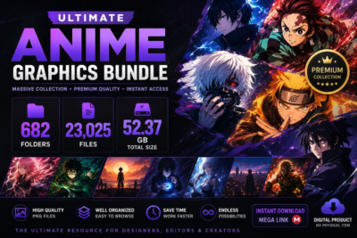 Ultimate Anime Graphics Bundle | 23 000+ файлов|Коллекция 52 ГБ | Мгновенная загрузка