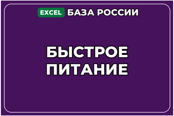 База компаний по теме Быстрое питание в России