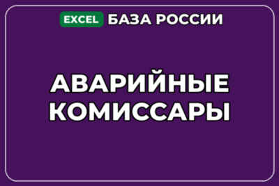 База компаний по теме Аварийные комиссары в России