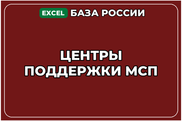 База компаний по теме Центры поддержки МСП в России