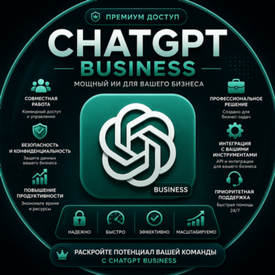 Место в тарифе ChatGPT Business Team | Ежемесячное продление | Личное рабочее простра