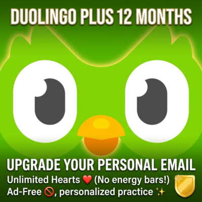 Duolingo Plus 12 месяцев | Обновление вашего личного аккаунта