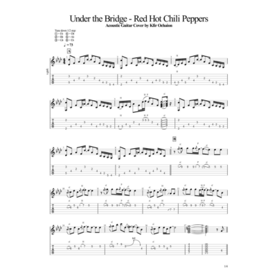 Табы Kfir Ochaion - Red Hot Chili Peppers - Under the Bridge (Acoustic)