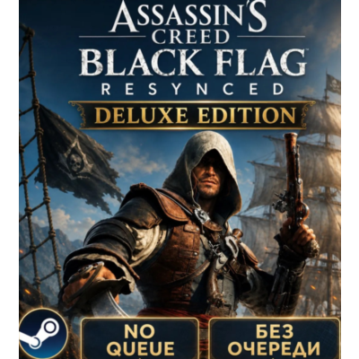Assassin´s Creed Black Flag Resynced Deluxe + 50 games | STEAM NO QUEUE | ALL DLC