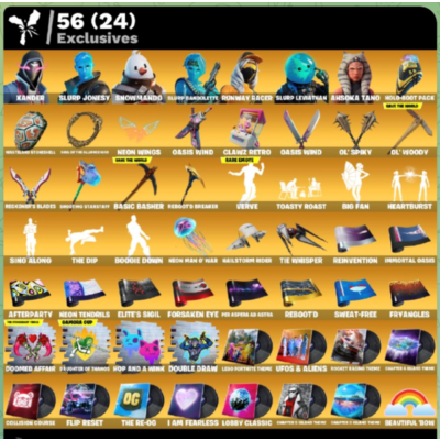 ✮ FORTNITE ✮ ALL PLATFORMS ✮ 236 SKINS (27 PAID) ✮ FULL ACCESS ✮