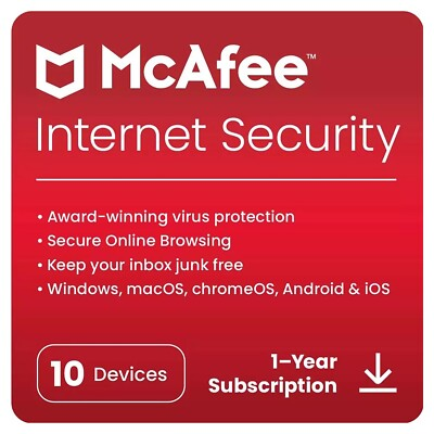 McAfee Internet Security 2025 Key (1 Year / 10 Devices)