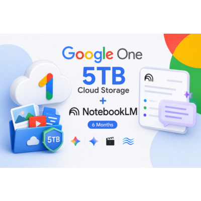 Google One 5 ТБ Облачного Хранилища | NotebookLM | 6 Месяцев