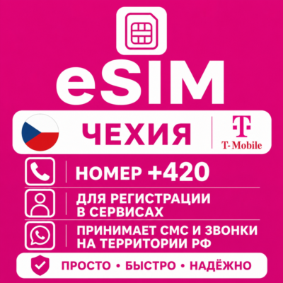 eSIM Чехии Номер телефона (+420) еСим