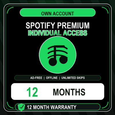 Spotify Premium Individual | 12 Months | Fast Activation | Warranty