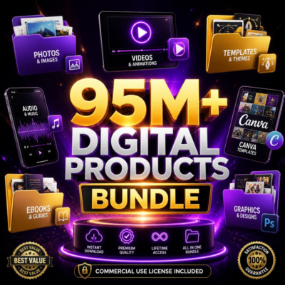 95M Digital Assets Ultimate Bundle  Lifetime Access  PLR  MRR Resell Rights