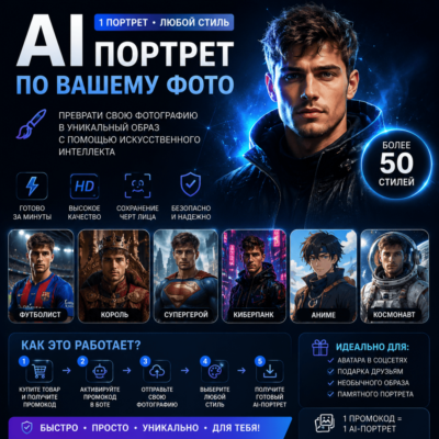 🎨 Один AI-портрет по вашей фотографии
