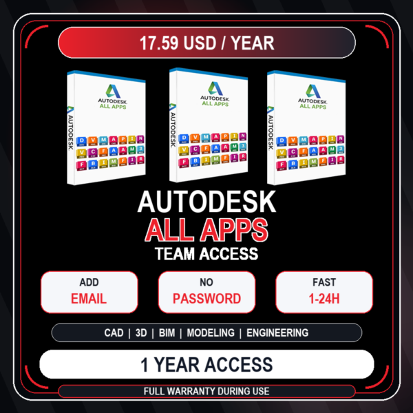 Autodesk All Apps Team Access 1 Year | Add Your Email | Full Warranty