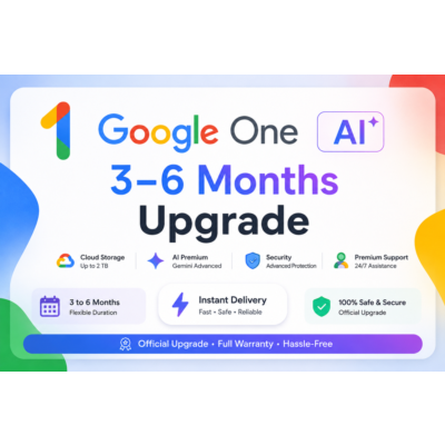 Google One AI / 3–6 месяцев / Обновление | Мгновенная доставка