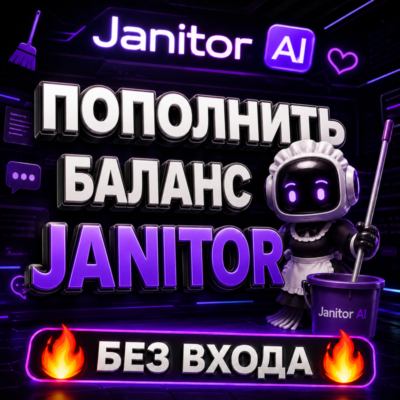 Janitor AI |  пополнить баланс [БЕЗ ВХОДА]