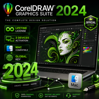 CorelDRAW Graphics Suite 2024, пожизненная лицензия на 3 устройства — ключ для Mac (г