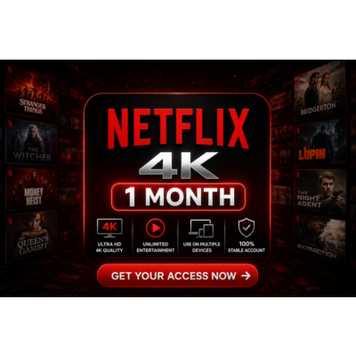 NETFLIX ACCOUNT  1 MONTH  4K PREMIUM