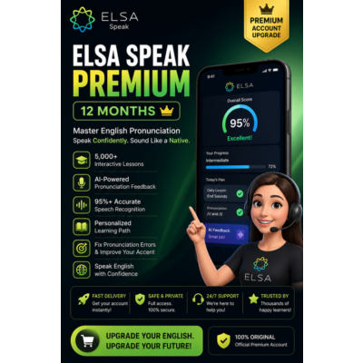 ELSA Speak Premium – 12 месяцев