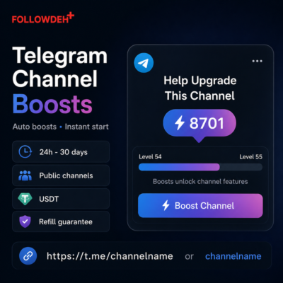 Бусты Telegram-канала ⚡️ 24 часа - 30 дней автостарт
