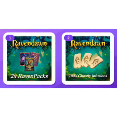 Ravendawn Twitch Drops (2 Items) — Ravenpacks + Ghostly Infusion