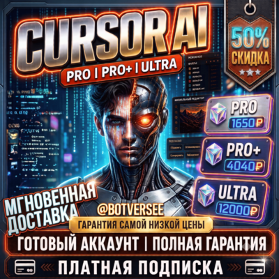 [ 24/7] Cursor AI Ultra, $400 API для моделей Anthropic | Полная гарантия