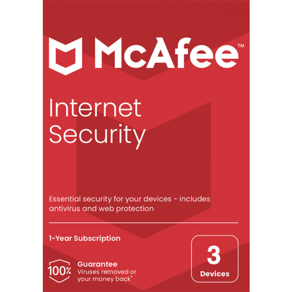 McAfee Internet Security (1 Год / 3 ПК) Gift Card / Мгновенная выдача