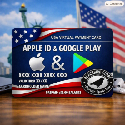 🇺США Виртуальная карта 0$ – Для Apple ID и Google Play (без баланса, предоплаченная)