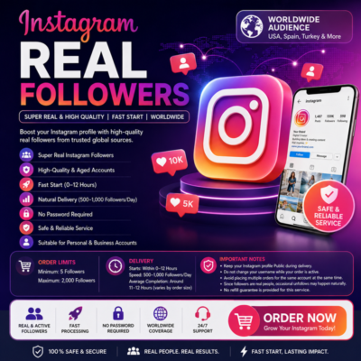 Instagram Real Followers | Реальные подписчики высокого качества | Быстрый старт | Wo