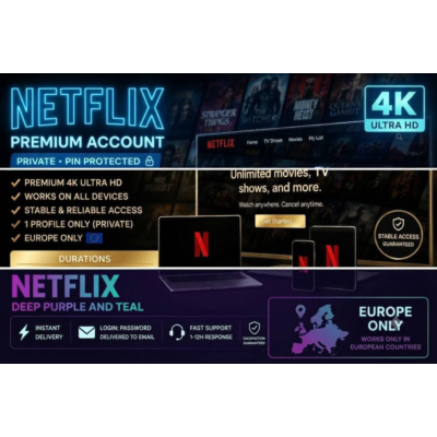 Аккаунт Netflix | Личный | 4K Premium | Только для Европы 🇪🇺