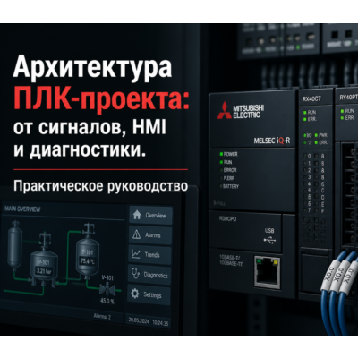Архитектура ПЛК-проекта: от сигналов, HMI и диагностики. Практическое руководство