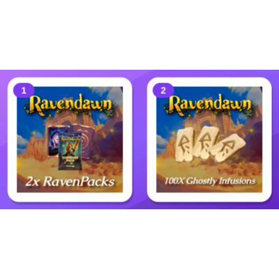 Ravendawn Twitch Drops (2 Items) — Ravenpacks + Ghostly Infusion