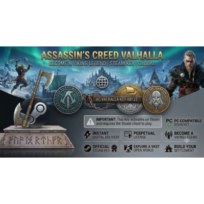 🪓 Assassin’s Creed Valhalla Steam КЛЮЧ ✅ GLOBAL | Станьте легендой викингов